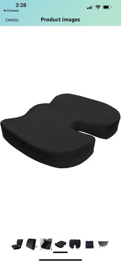 Bookishbunny 2pc High Resilience Memory Foam Seat Chair Waist Lumbar Back Support Cushion Pillow Car Office Home  Thumbnail