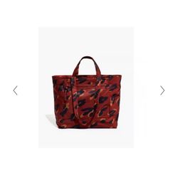 Madewell Weekender Leopard Print Travel Bag Brown Black Painted Leopard Tote Bag