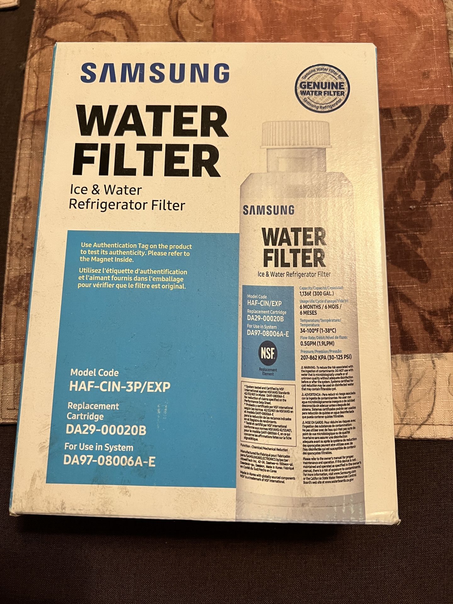 Samsung Refrigerator Water Filter