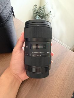 Sigma Art Lens EF 18-35mm f/1.8 DC For Canon EF Mount ZOOM Lens, with bag