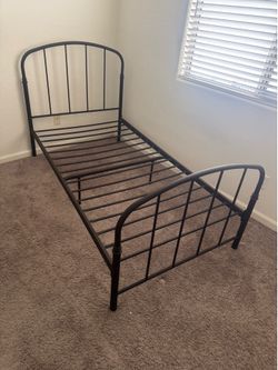 Twin bed frame -dark bronze