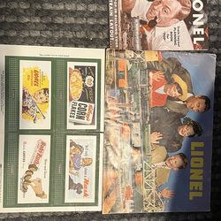 Vintage 1950s Lionel Train Catalog + Layout Planning Book + Billboard Advertisement Sheet – Lionel Paper Ephemera Lot  ⸻  Description  Vintage Lionel 