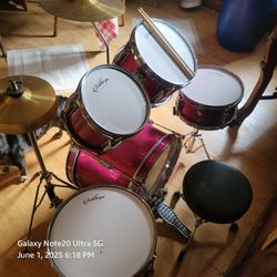 Pink Youth Full Drum Set