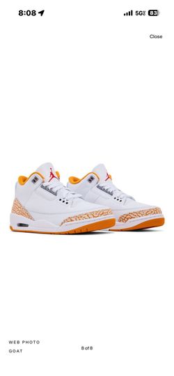 Orange peel Jordan 3 from goat