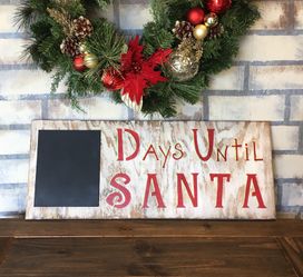 Handcrafted rustic wood Christmas signs