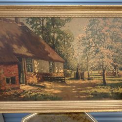 Hand Painted Home stead Vintage 