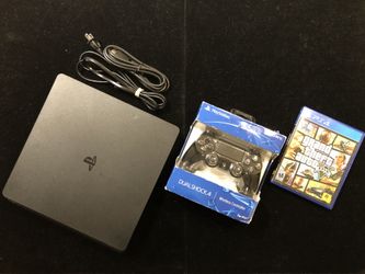 Sony Playstation 4 PS4 Slim 1TBConsole CUH-2215A W/ Controller +GTA V(Post Nintendo era)