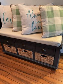 Wood bench