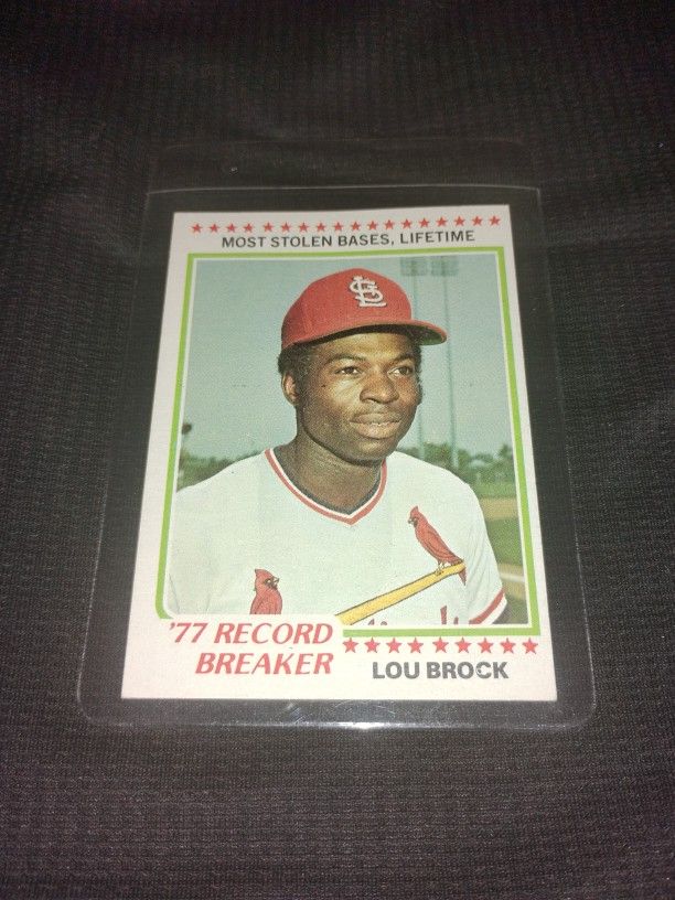 Vintage Old 1978 Lou Brock Baseball Card Topps #1