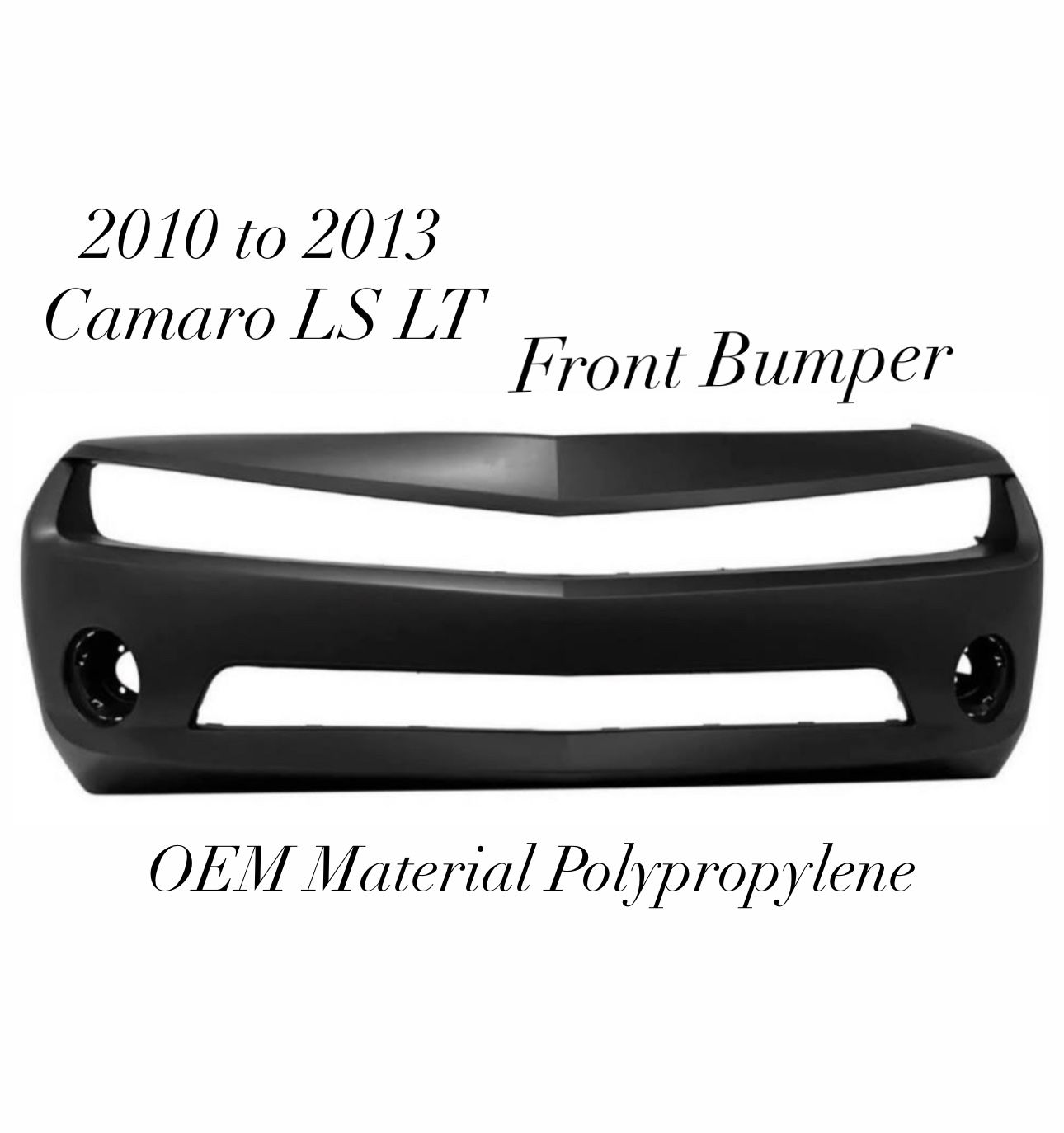 New Front Bumper for Camaro 2010 to 2013 LS and LT OEM Material Polypropylene Black Primed