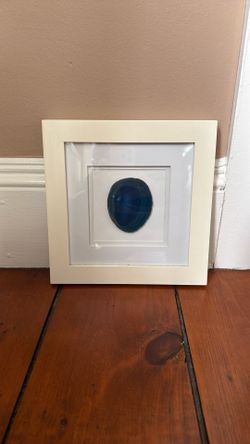 Blue Agate Stone Framed Shadow Box