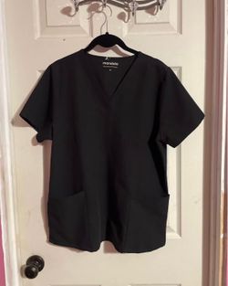 Mandala Black Scrub top