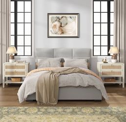 Rattan nightstands set of 2