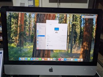 Apple iMac 2019 4K Retina 21.5" Intel  8GB Ram 1TB HDD Radeon Pro 555X 2GB Sequoia . Hairline crack on the top corner. Not in the screen part