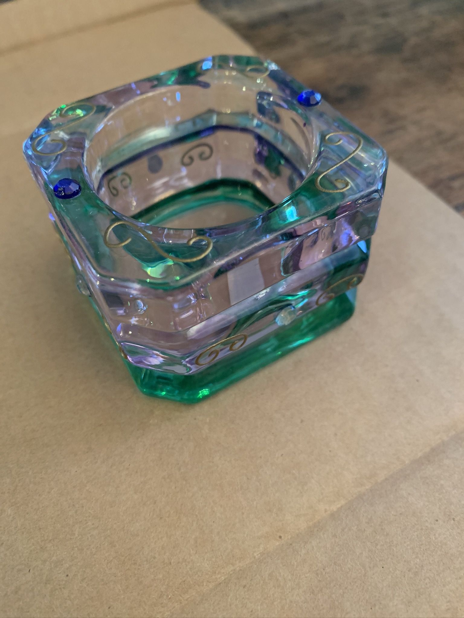 Glass Candle Holder - BRAND NEW - $4