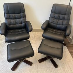 Reclining Chair Ottoman Set Of 2