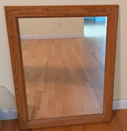 X-Large Rectangular Wall Mirror with Solid Oak Hardwood Frame