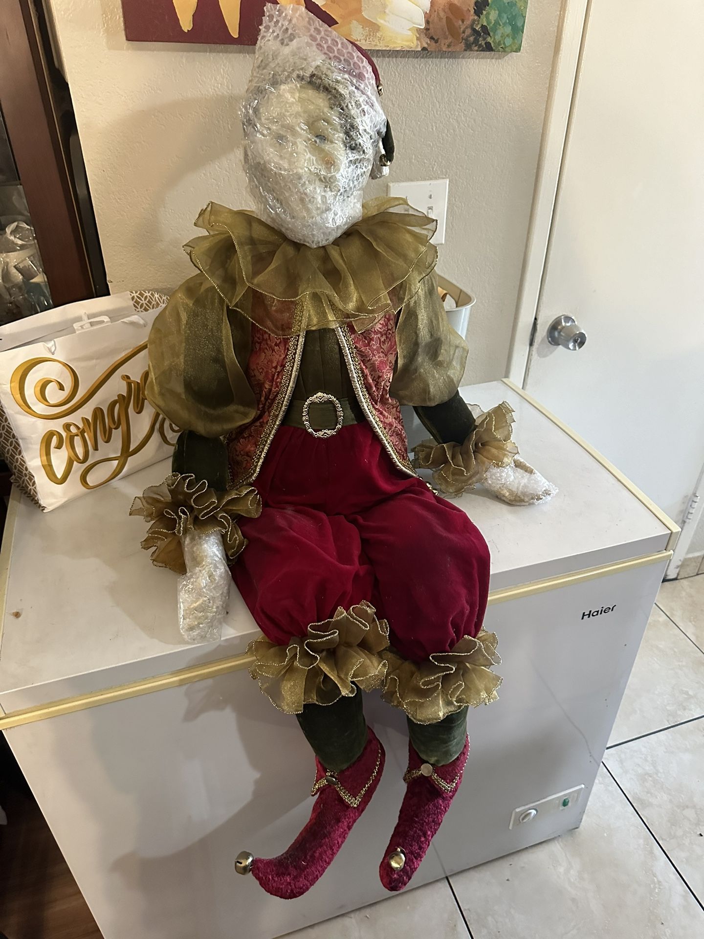 Rare Vintage Mardi Gras Life Size Jester