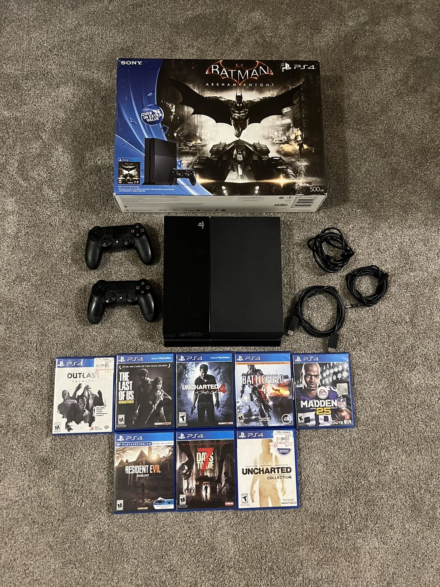 PS4 500GB With Box And Games