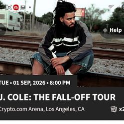 J Cole The Fall-Off Tour Sep 1 Tues Day 1 Tickets 650 Each.