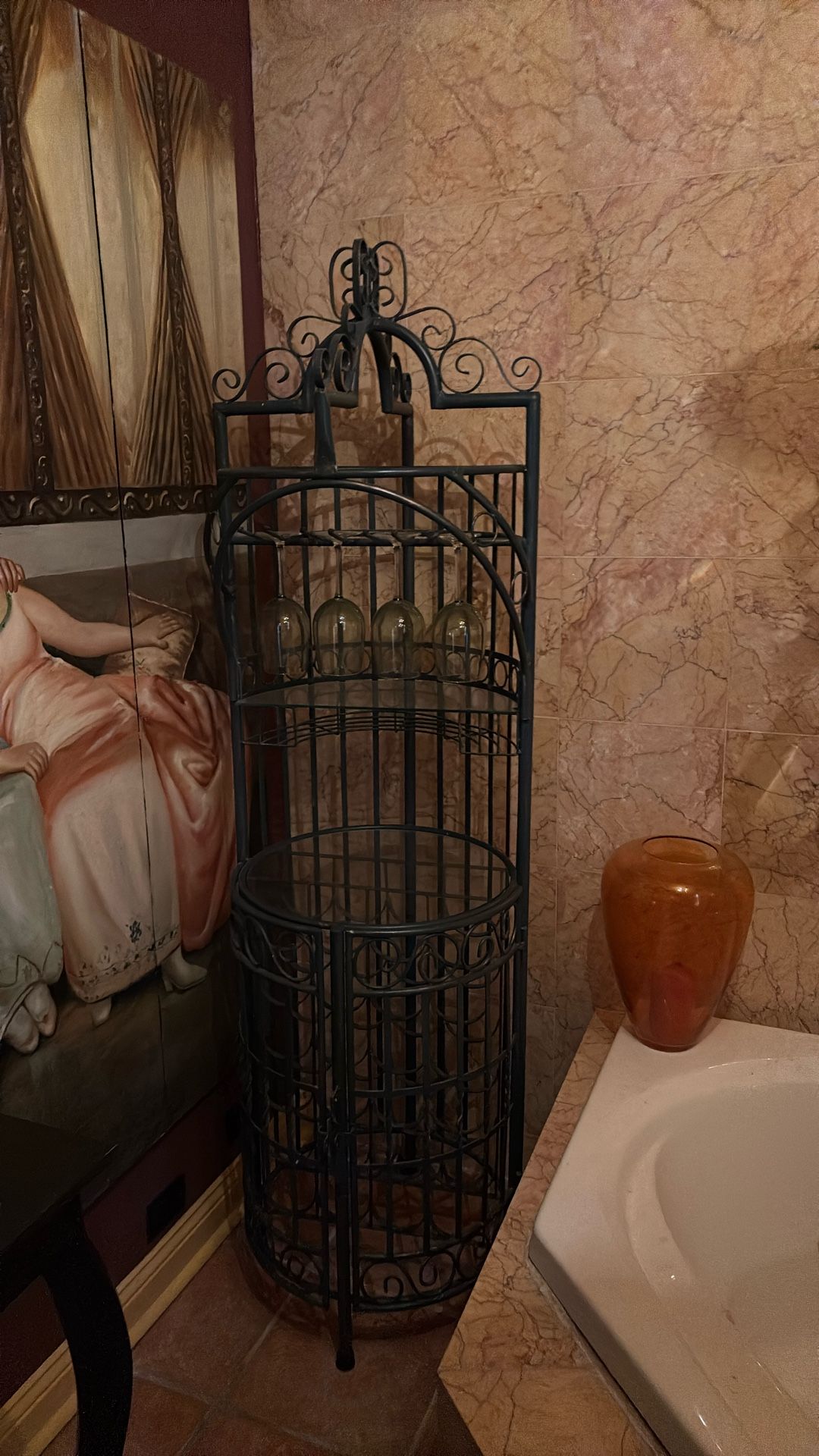 IRON WINE RACK 76β Tall X 21β WIDE