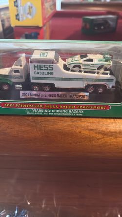 2001 Miniature Hess Racer Transport Set