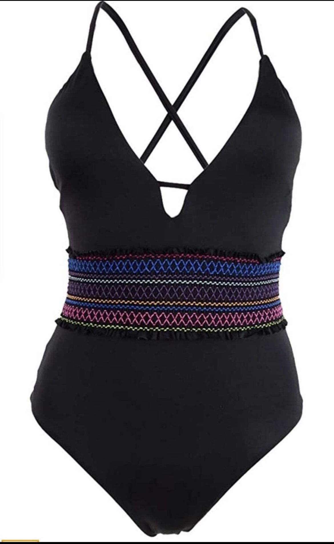 Bar III Women's Smocked One-Piece Swimsu