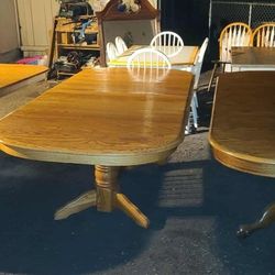 Long Dining Tables/ Sets For Sale/ Chairs If Wanted For Extra/ Oak Wood/ White And Black/Country/ Rustic/Rare/ Pedestal/Round/Rectangle/Ashley/Bassett