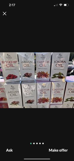 Castor Oil, Rosehip Oil, Árganos Oil, Jojoba Oil 100% Pure & Organic