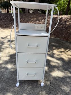 Dormify dorm storage night stand w/chargers