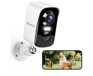 2K Wireless Security Camera Battery Powered AI Motion Color Night Vision IP65