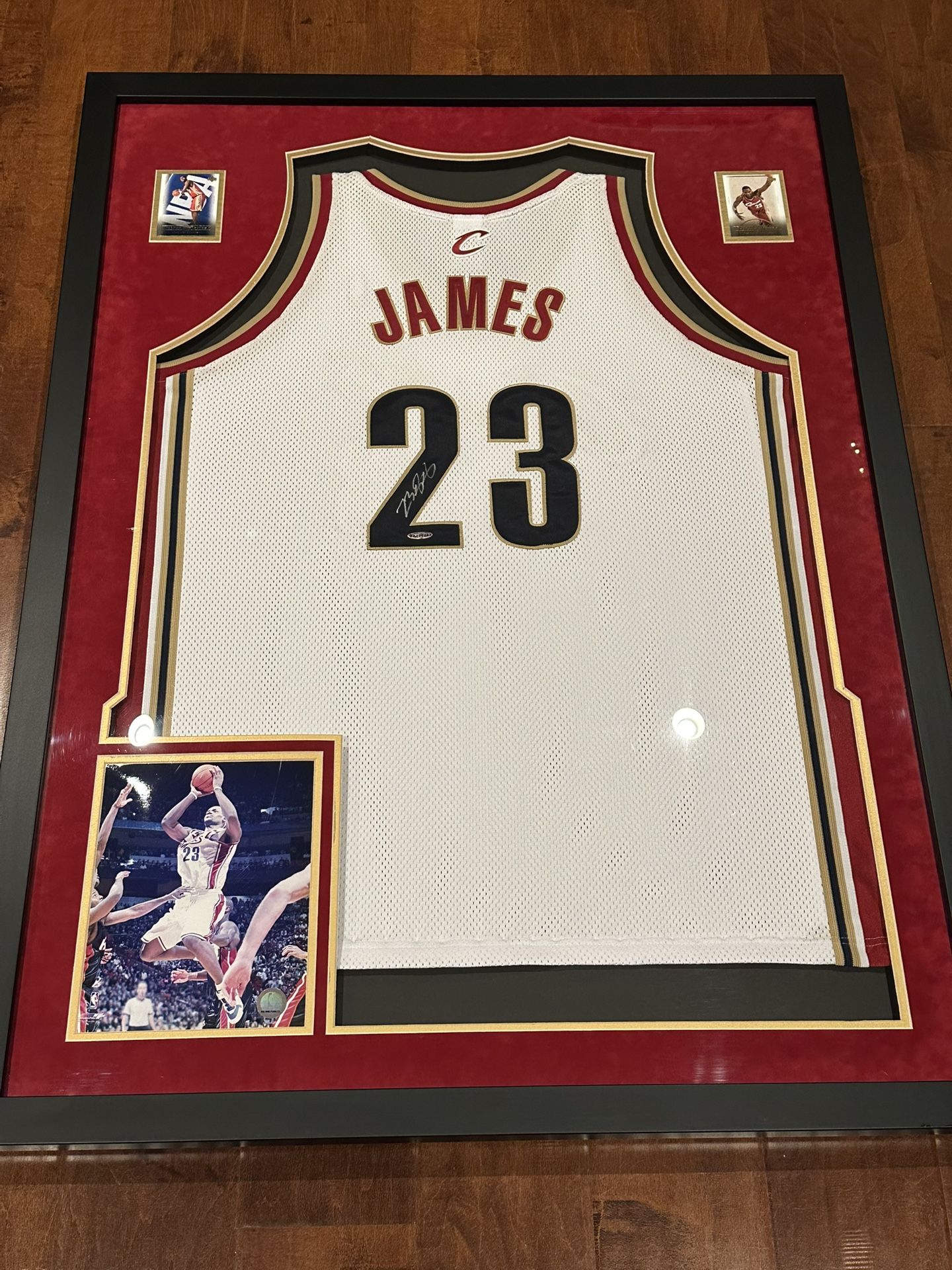 Lebron James framed signed autographed Jersey with upperdeck and JSA authentication