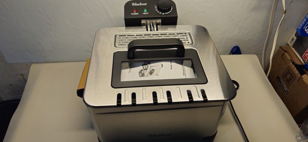 Deep Fryer, 1700W Immersion Fryer with 3-Baskets, Adjustable Temperature, Lid with Viewing Window, Stainless Steel