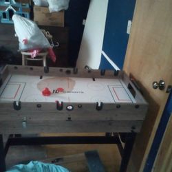 3 N 1 Pool Table, Hockey, And Soccer Game 