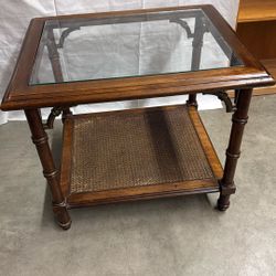 MCM Glass Top Side Table By LANE