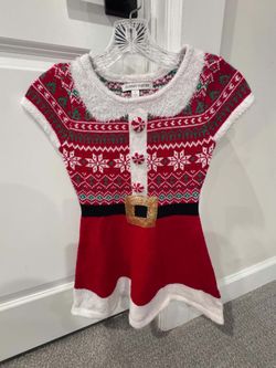 *Celebrate Together Kohls Brand Girls Christmas Sweater Dress, Size 7*