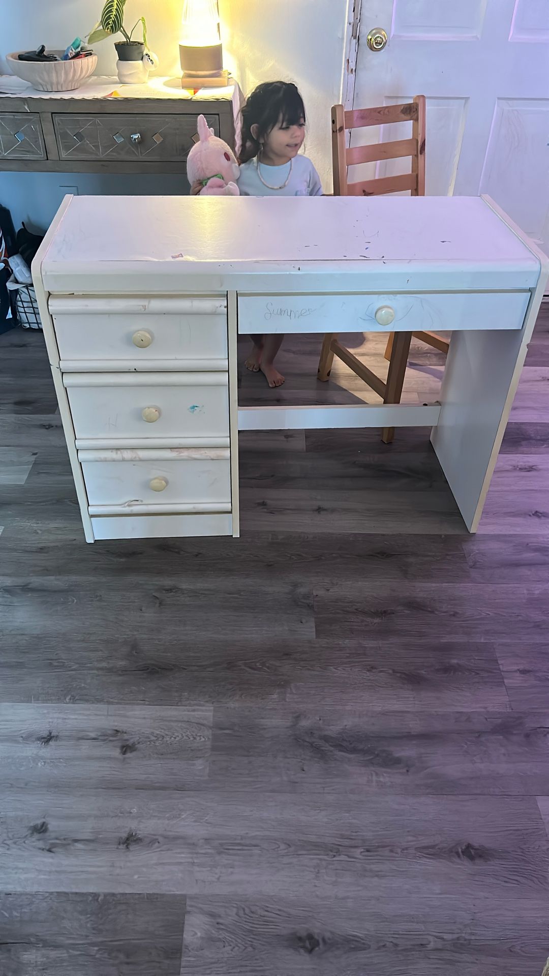 Kids White Desk Pottery Barn