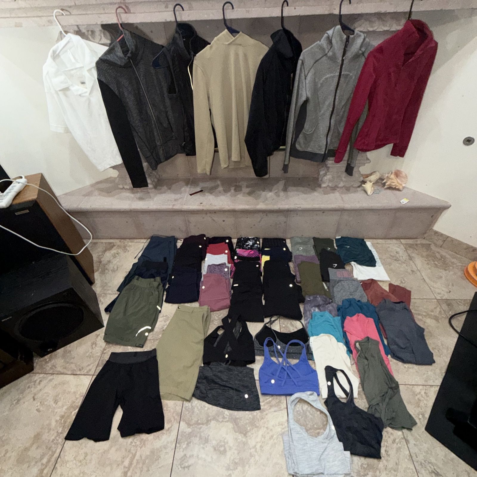 Large Bundled Lot Of Lululemon/Gymshark Activewear - Over 50 Pieces