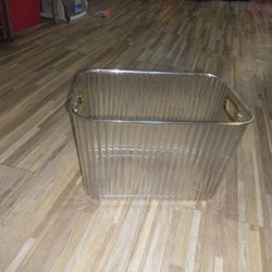 Brand New Clear With Gold Box Organizer $12