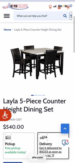 Layla 5pc dining set