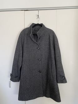 Jones New York Charcoal Mid Length Coat Relaxed Women’s 1X