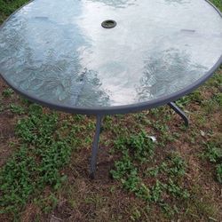 Glass Patio Table 
