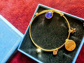 Sapphire Blue Gold Plated Bracelet