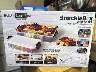 Build A Board SnackleBox 2 Piece Set Sabatier Snack Organizer Charcuterie Box BPA Free New