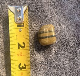 Polished Banded Tumbled Brown Stone/Mineral Specimen w/ Black Stripes 1.5 in