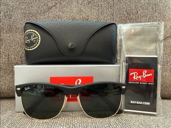 Rayban Sunglasses  CLUBMASTER
OVERSIZED RB 475 77 Black-Gold
Frame G-15 Lenses