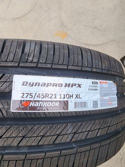 New 275 45 21 tire hankook dynapro HPX EV