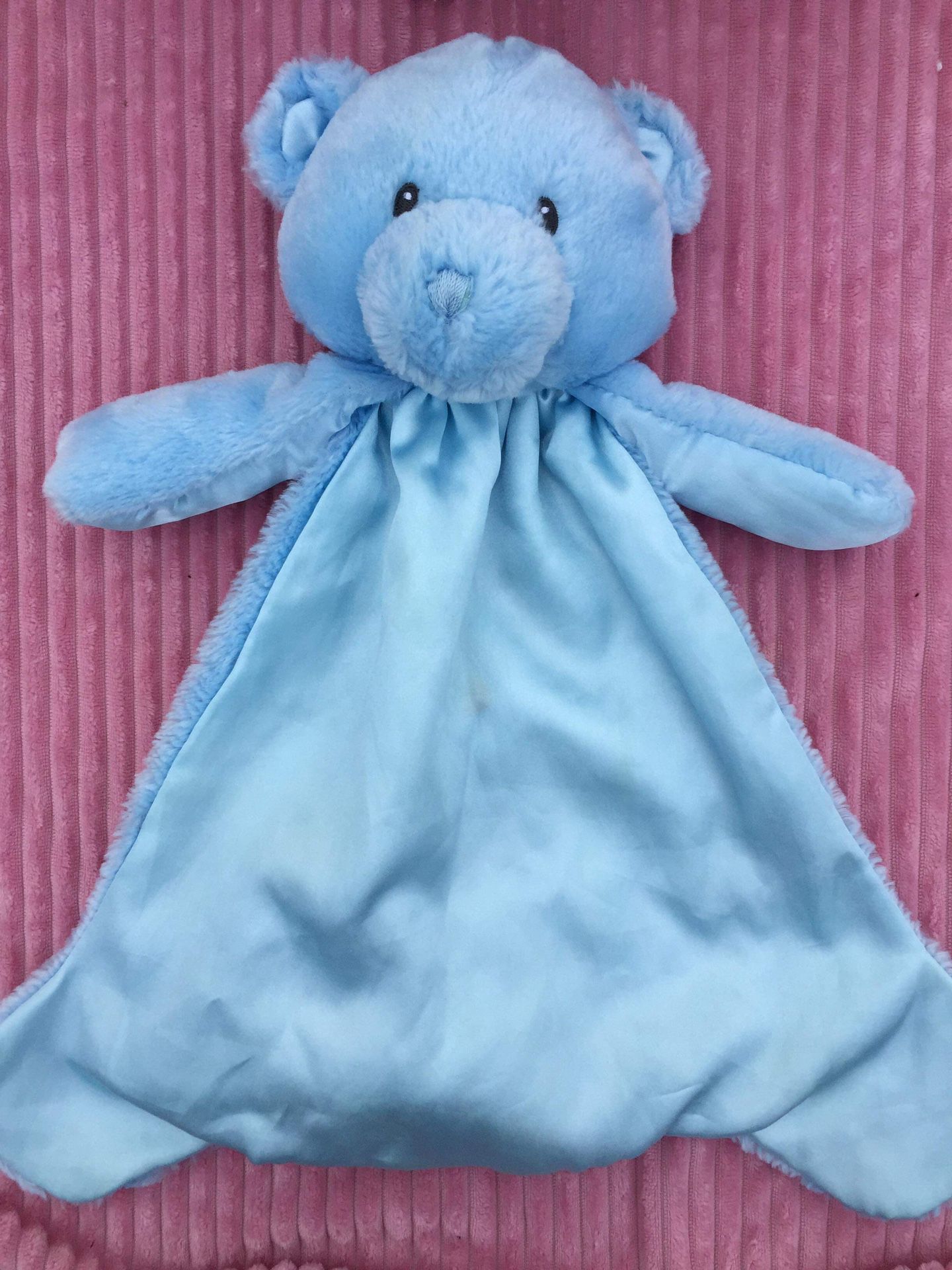 Gund Baby Plush My First Teddy Bear Lovey Huggy Buddy Blue 15” security Blanket