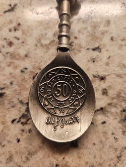 Pewter J &P Coats collectors spoon