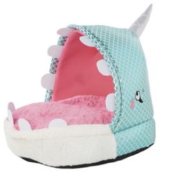 Whisker City® Narwhal Elevated Cat Hut, size: 14"L x 18"W x 14"H